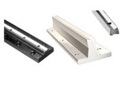 SHAFT SUPPORT RAILS ARE AVAILABEL IN ALUMINUM, CARBON STEEL OR DUCTILE IRON